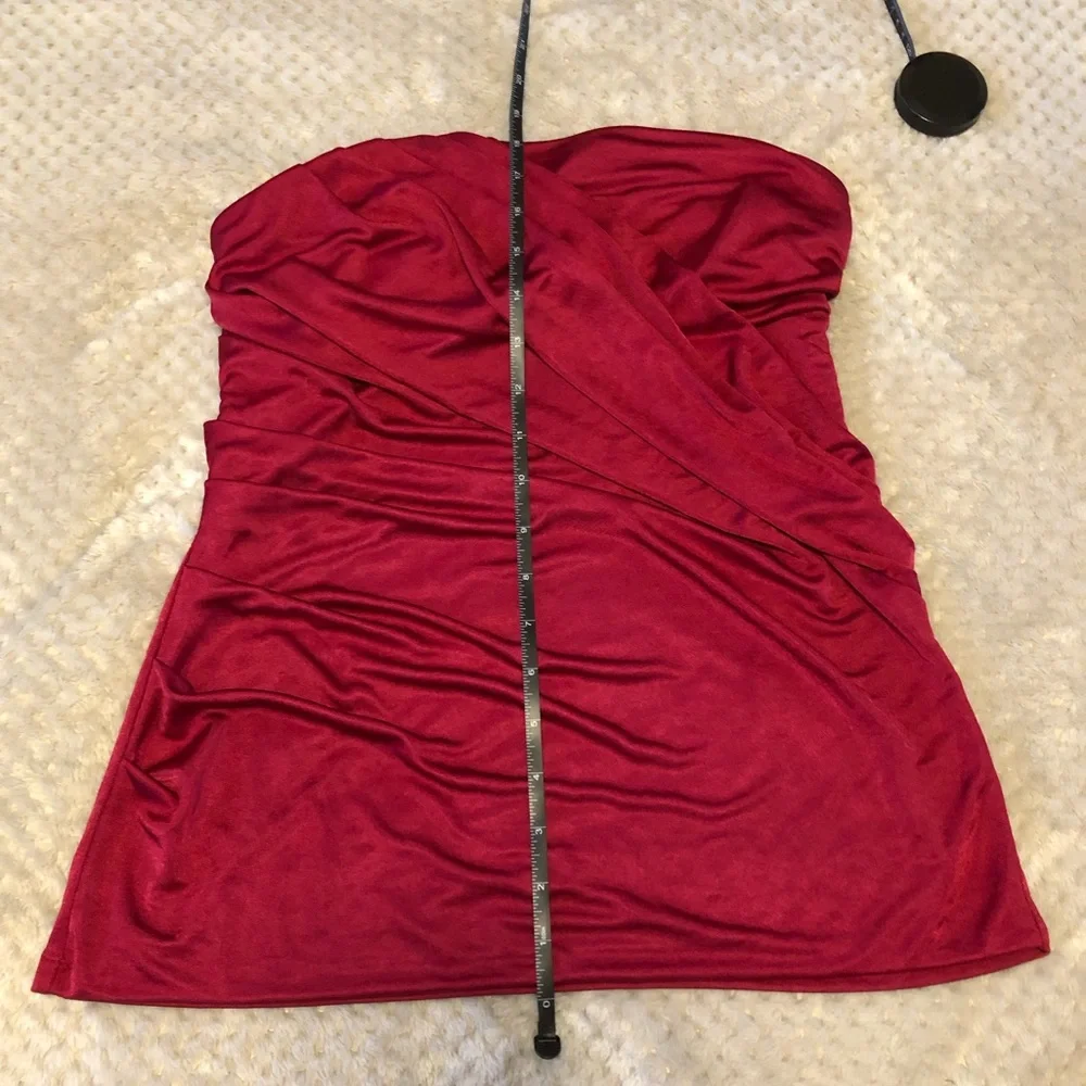 Burgundy Strapless Tube Top - Picture 5 of 9